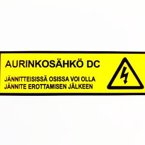 Varoitustarra takasyöttövaara